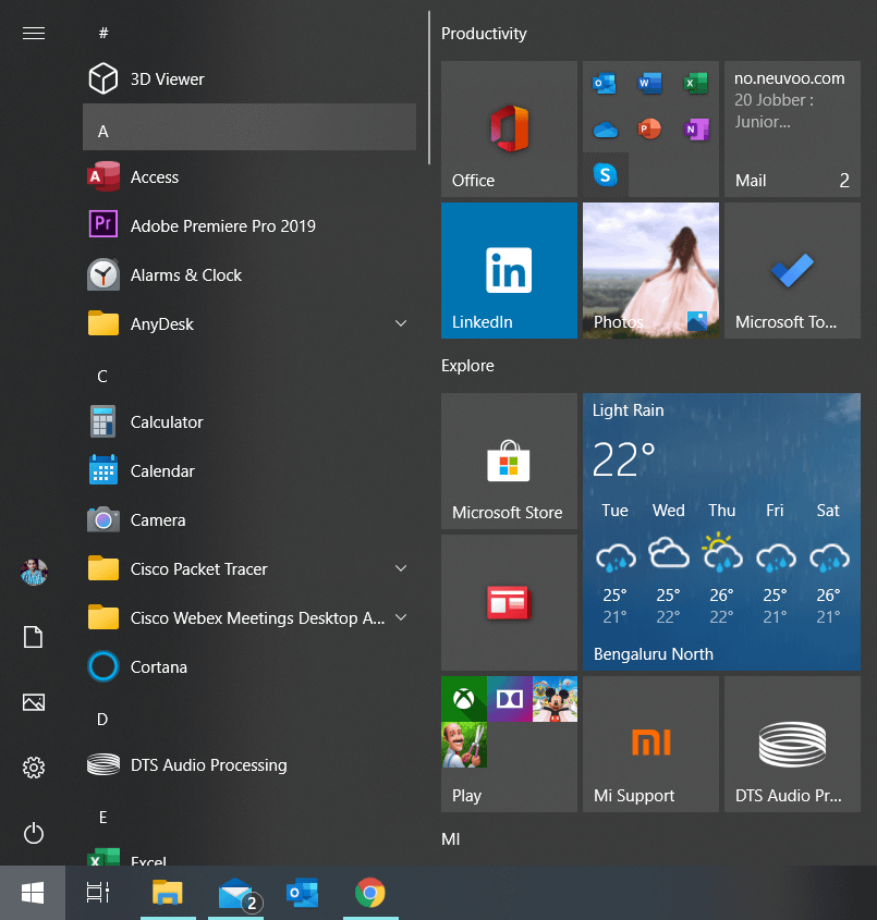 window 10 start menu download
